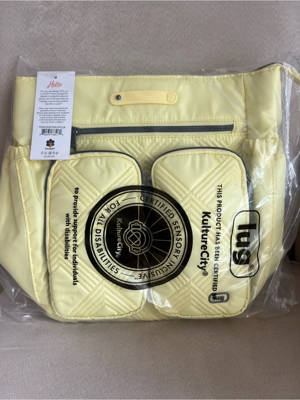 NWT Lug Toodles Tote Bag in Buttercup Yellow